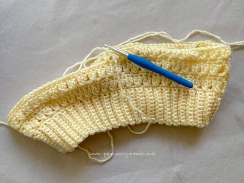 Crochet Criss Cross Hat WIP