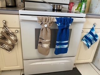 easy crochet dishtowel and potholder