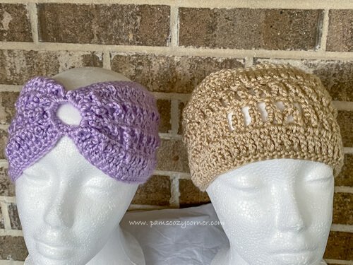 Crochet lace headband