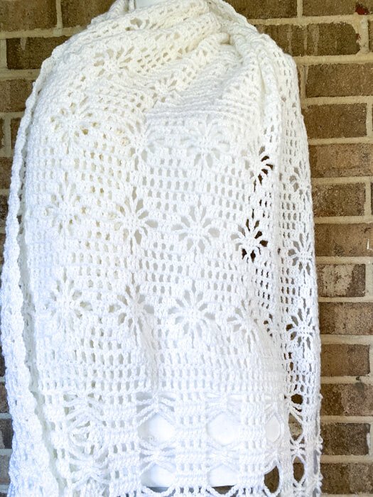 CrochetWhiteScarf