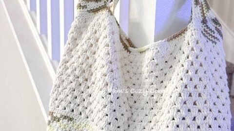 crochet market bag tote