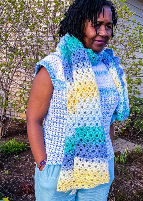 Elima Lace Crochet Scarf