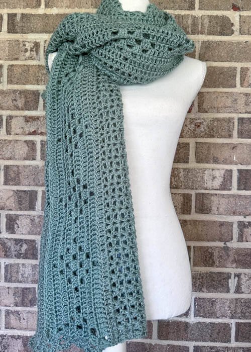 croche wide scarf pattern