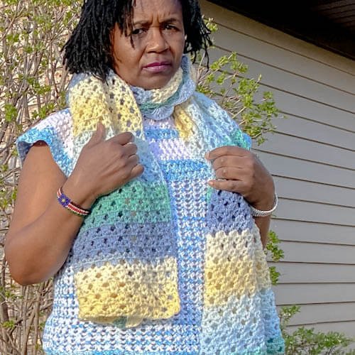 crochet rectangle shawl pattern free