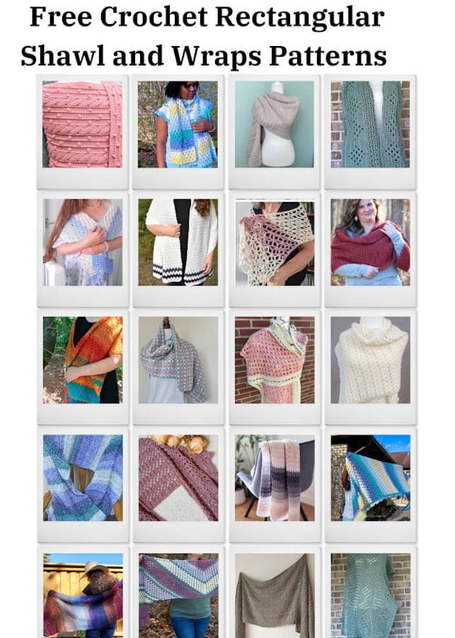crochet rectangular shawl pattern free