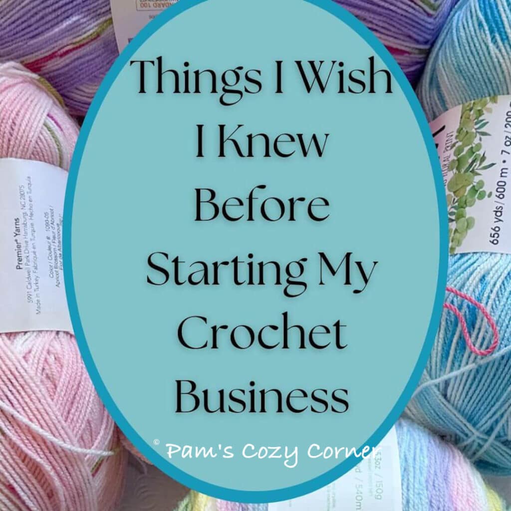 A pin that reads "Read this before starting your Crochet or Knit Business