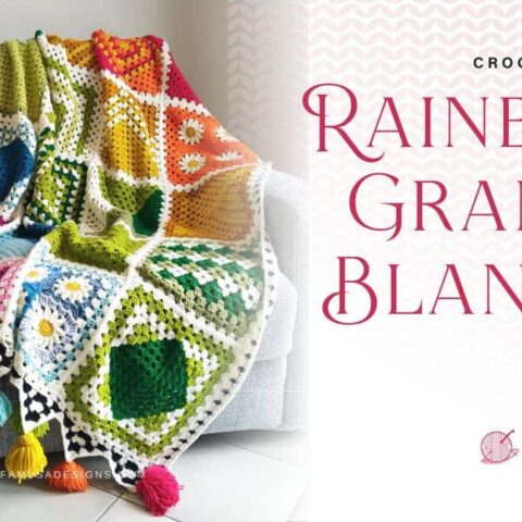 Image for Rainbow Granny Square Blanket CAL
