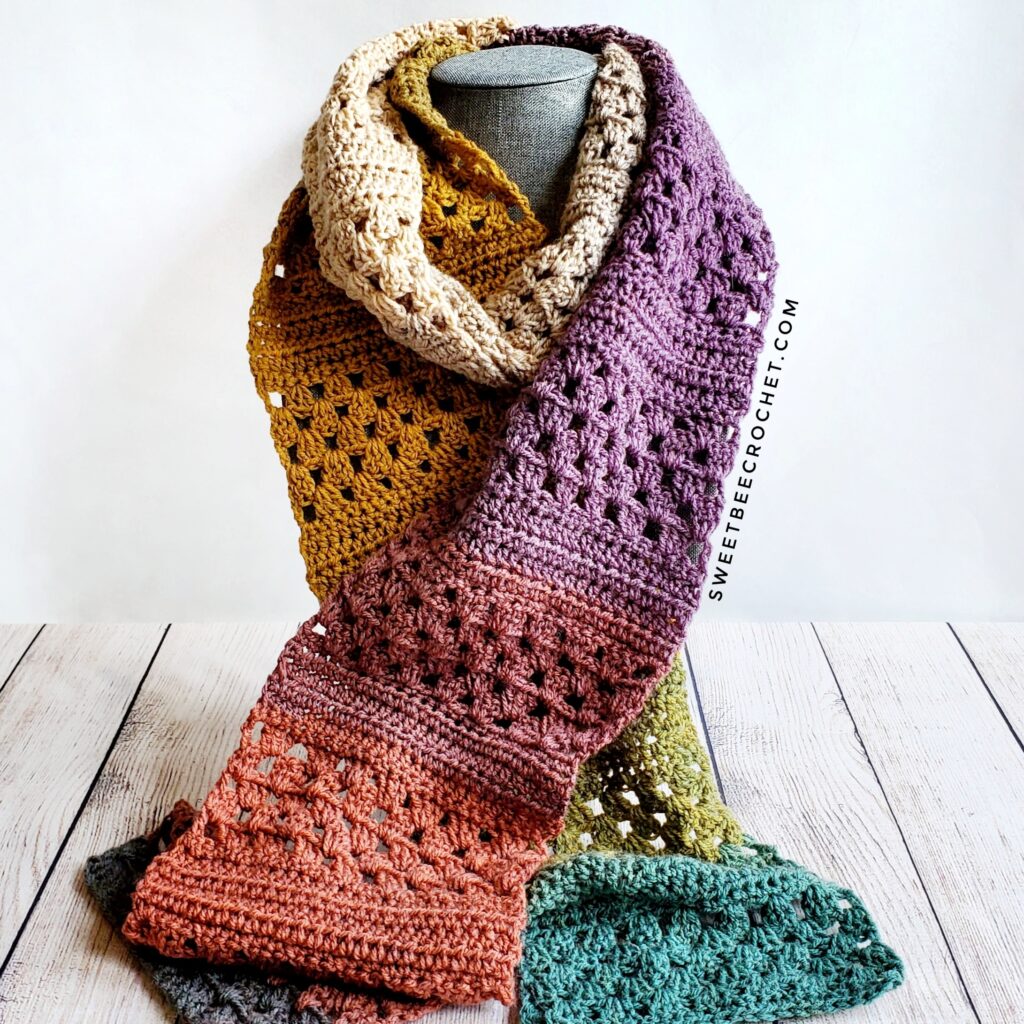 One Skein Granny Rows Scarf Full 1024x1024 1