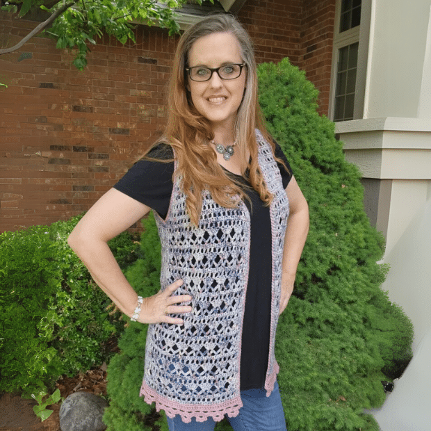 Trellis Lace Vest Crochet Pattern