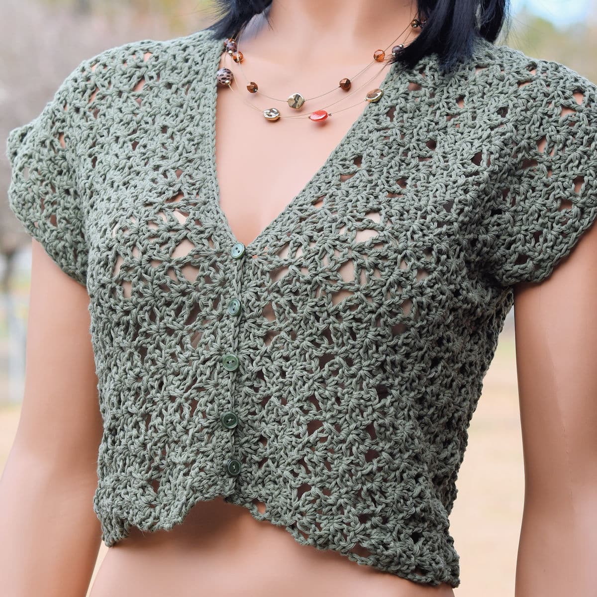 button front spring cardigan 13squ 1200