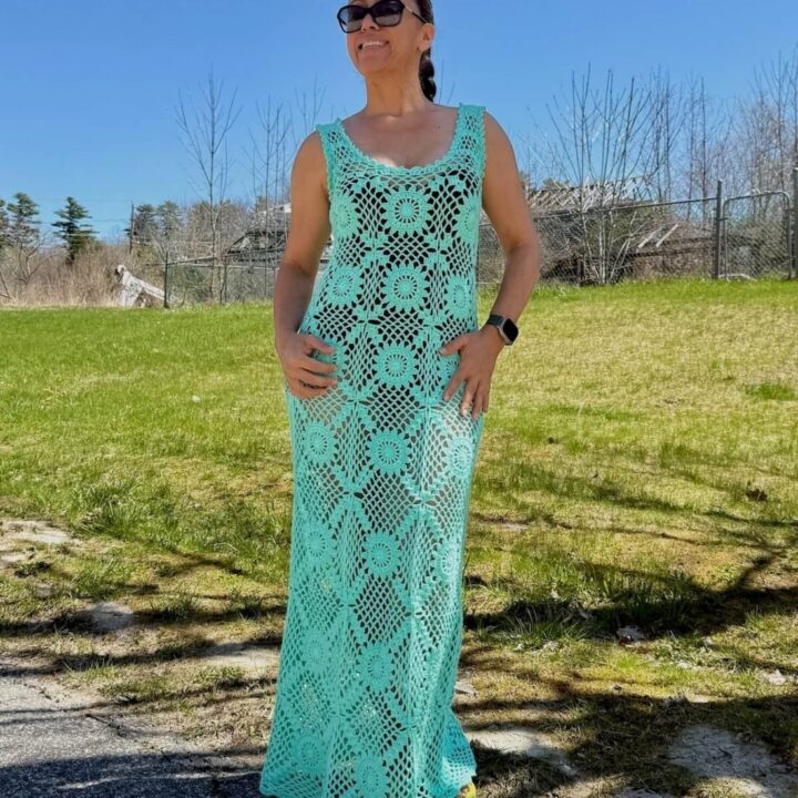 Image for Stunning Crochet Maxi Dress Pattern | 6 Sizes