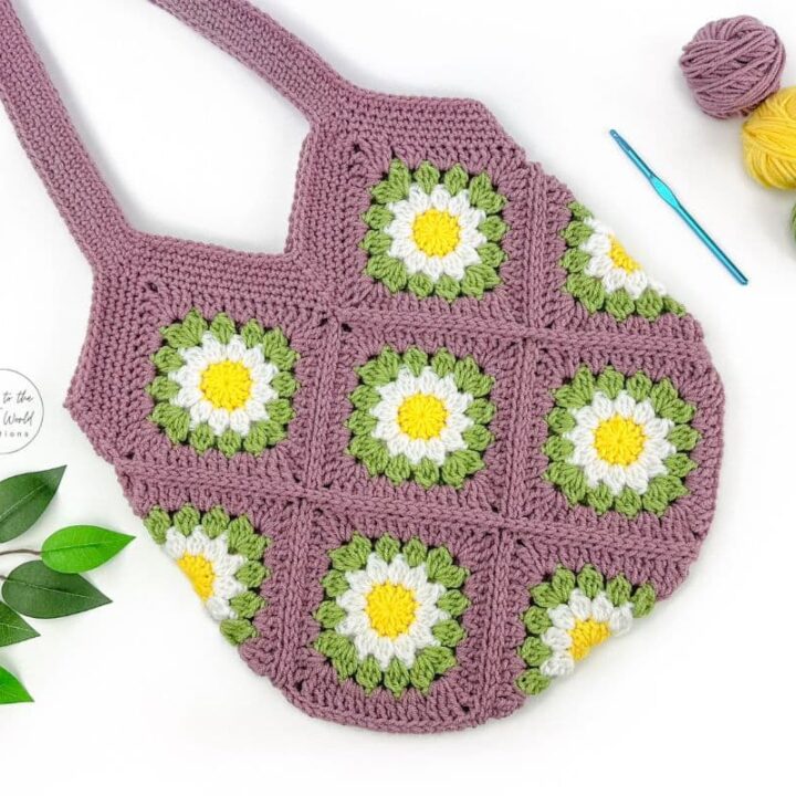 Image for Flower Granny Square Bag - Free Crochet Pattern
