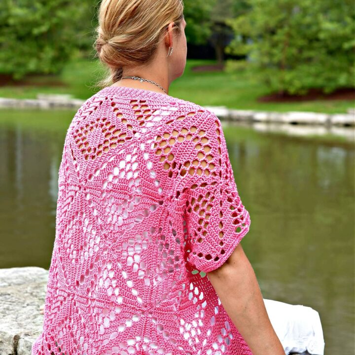 Image for Reina Lacy Granny Square Cardigan