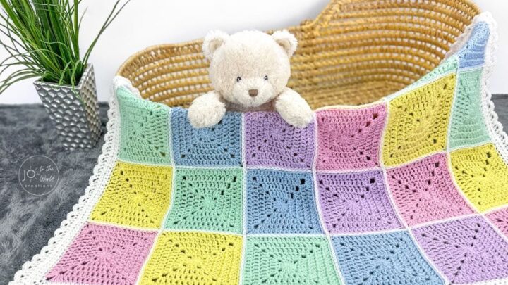 solid granny square blanket crochet pattern feat