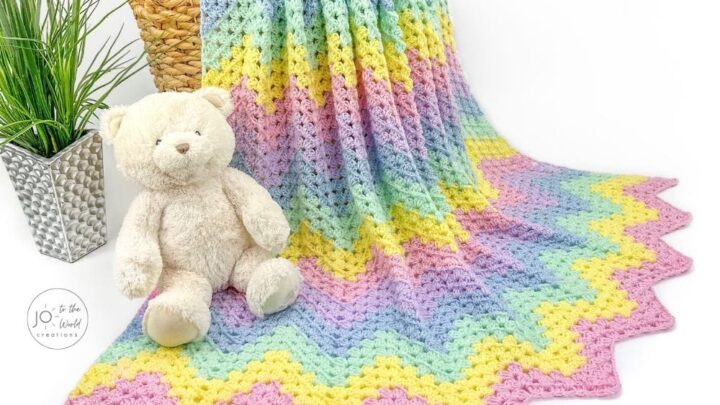 zig zag granny stitch blanket crochet pattern feat