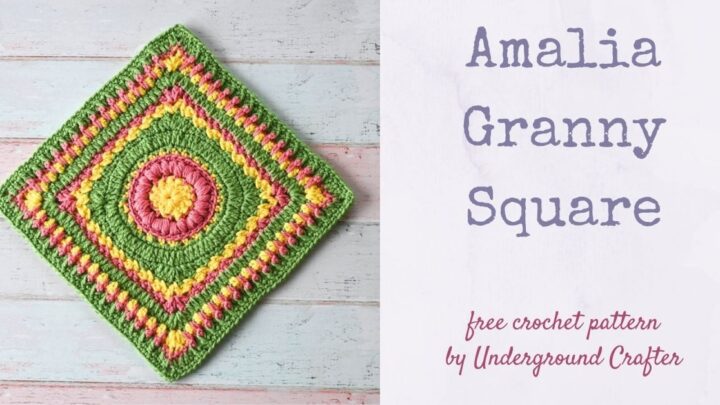 Amalia Granny Square free crochet pattern by Underground Crafter FB