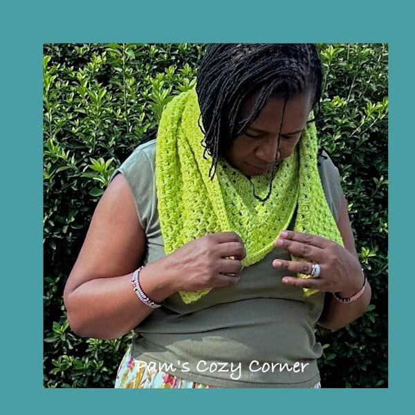 Granny Stitch Triangle Scarf – Lorna’s Peridot