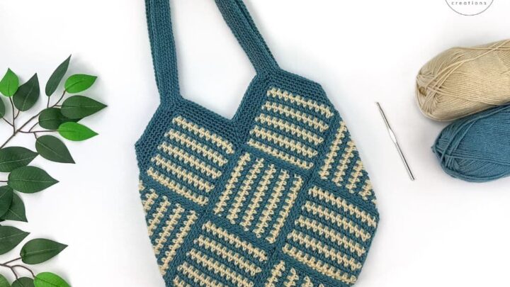 striped squares bag crochet pattern feat