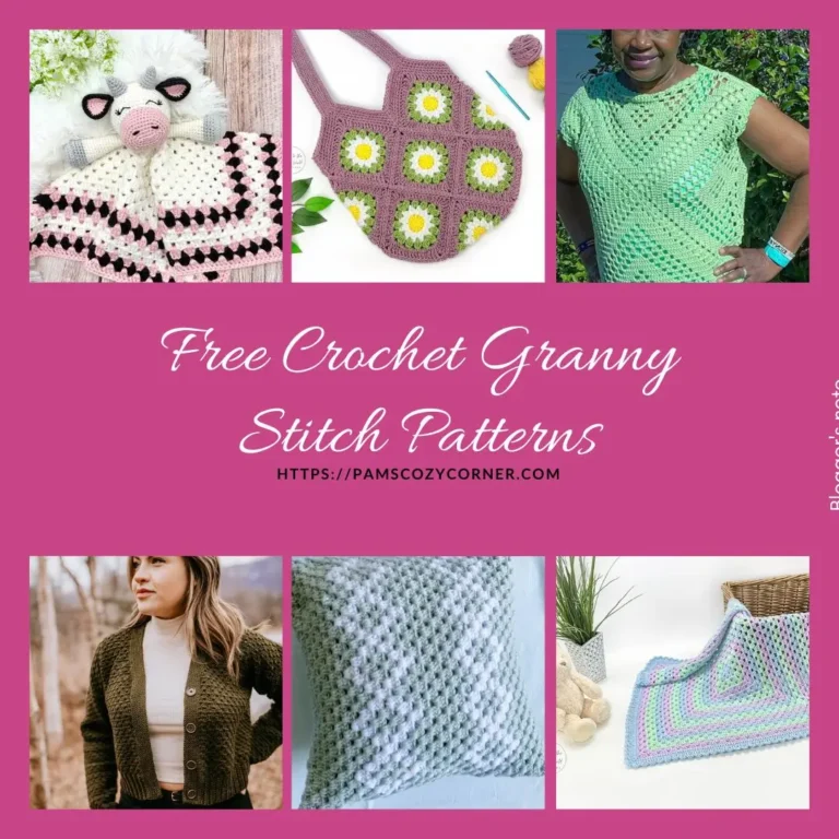 6 Crochet granny stitch patterns