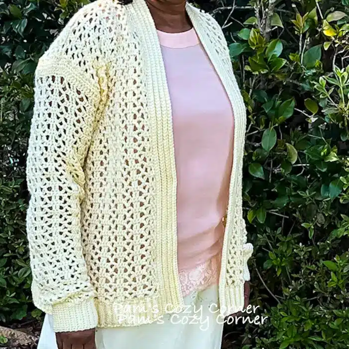 crochet lace cardigan pattern for women 1