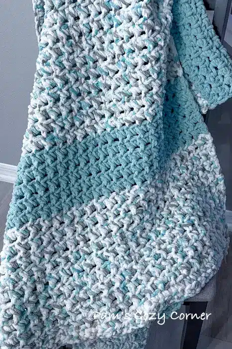 How to Crochet A Baby Blanket - Deanna’s Chunky Blanket 4 learn how to crochet a baby blanket