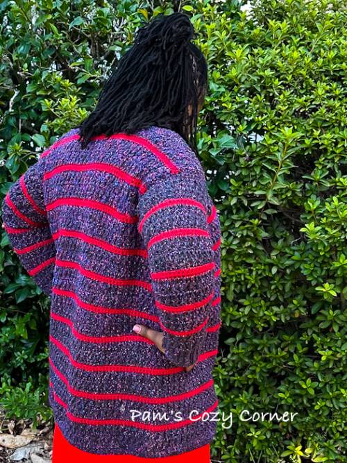 Bernat lattice yarn cardigan