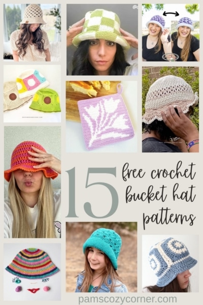 15 Free Crochet Bucket Hat Patterns 