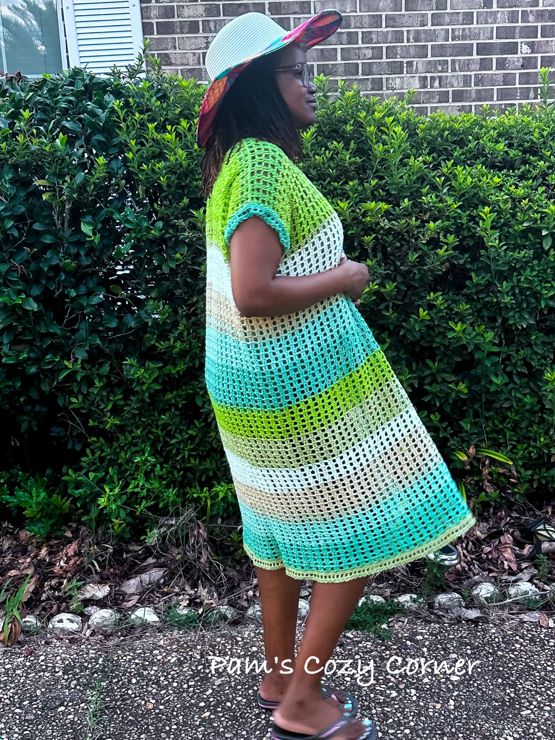 Free crochet sleeveless cardigan pattern scaled