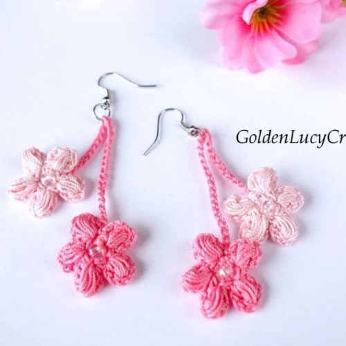 17 Free Spring Crochet Patterns 17 Crochet Flower Earrings