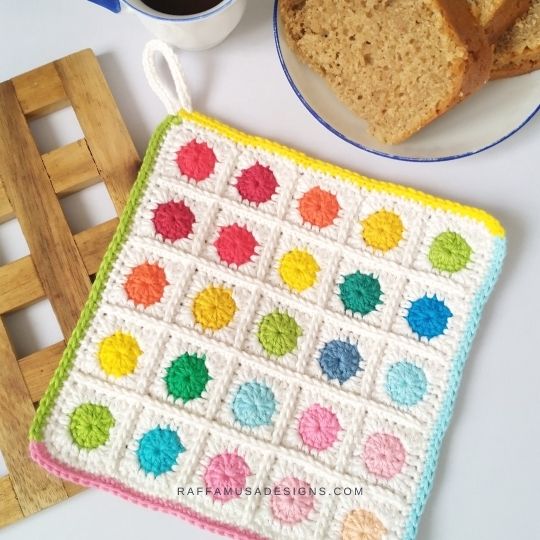 10 FRee Crochet Granny Square Patterns 3 Crochet Granny Square Potholder