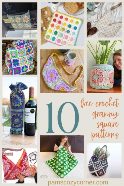 10 FRee Crochet Granny Square Patterns 2 10 Free Crochet Granny Square Patterns