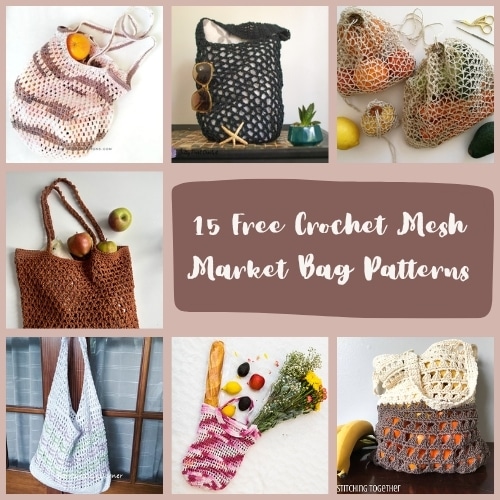 15 Free Crochet Mesh Market Bag Patterns
