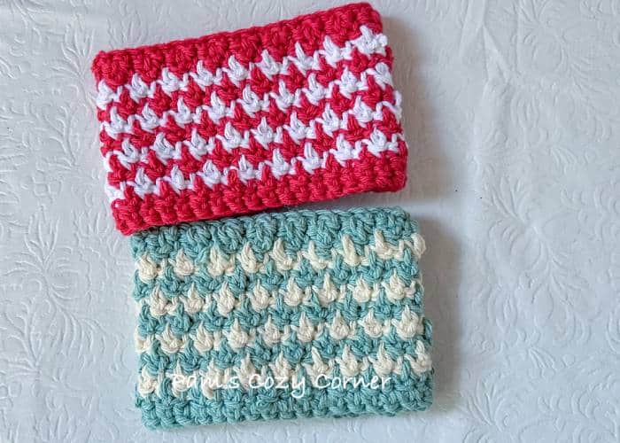 Easy Textured Crochet Cup Cozy Pattern 9 Easy mug sleeve pattern