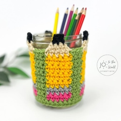 10 Free Crochet Back to school Patterns 8 Crochet Pencil Holder