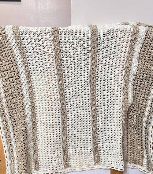 Two color crochet blanket