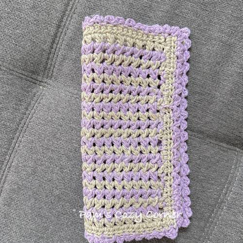 Free Striped Crochet Washcloth with a One-Row Repeat
